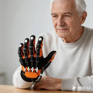 Pneumatic Hand Exerciser Gloves for Seniors - Smart Finger Training Device with Independent Air Valves, for Hand Strength & Mobility Improvement, Home Use