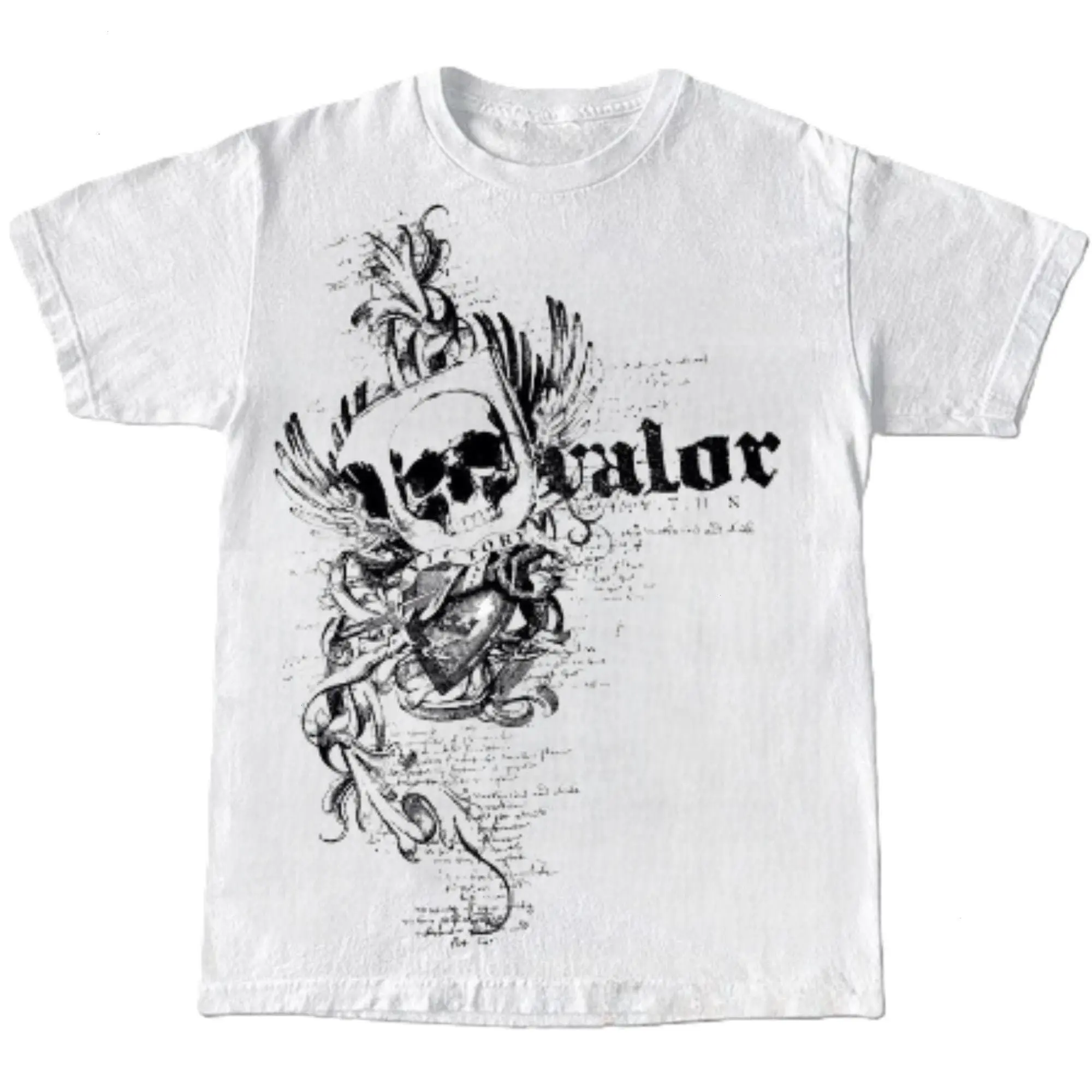 Vintage Skull Wings Tee | Grunge Gothic Aesthetic Cotton Shirt