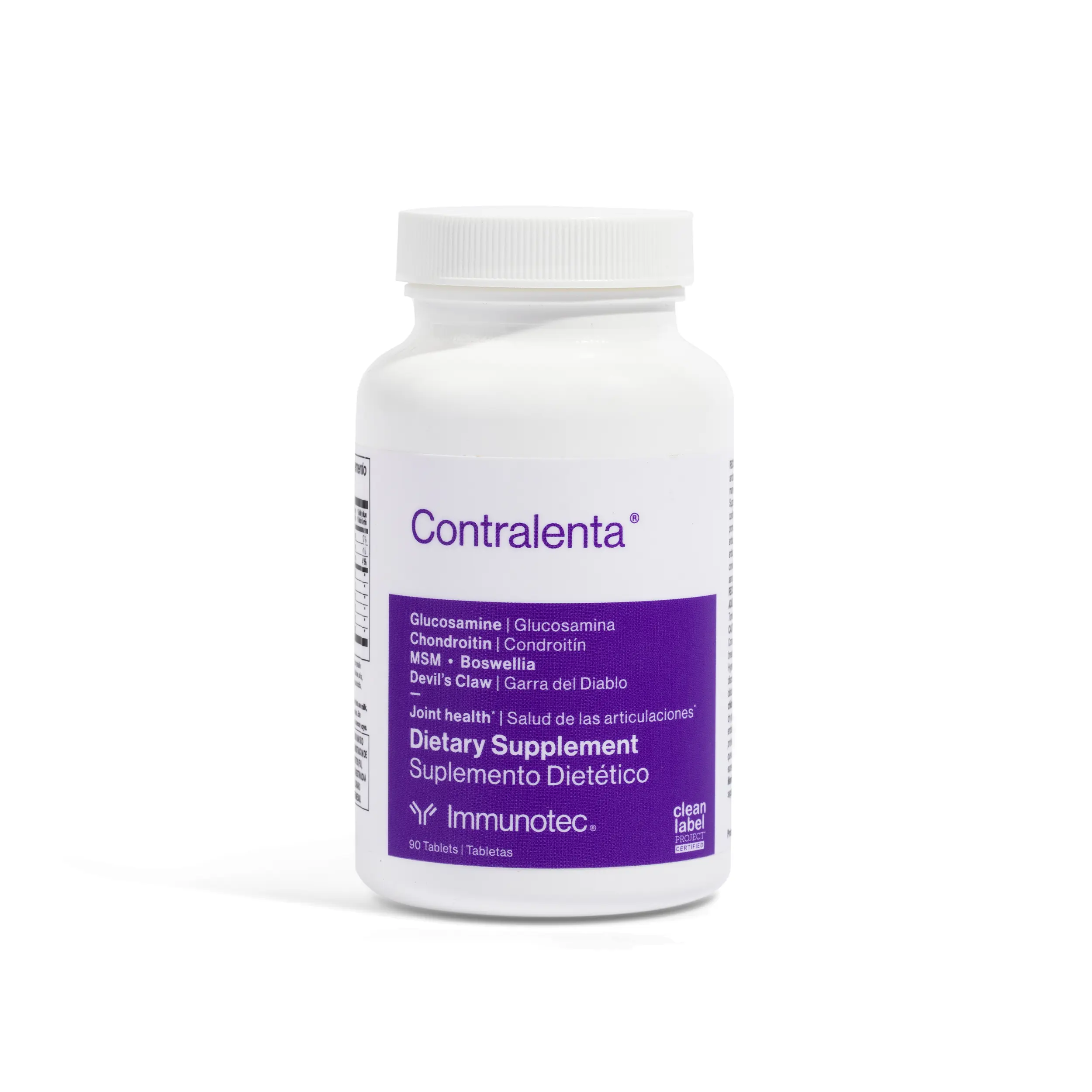 Immunotec Contralenta Edible Dietary Tablets - Clinically Proven Supplement with Glucosamine, Chondroitin, Botanical Extracts for Anti-Inflammatory Joint, Bone Health, Balanced Health Vitamins Supplements