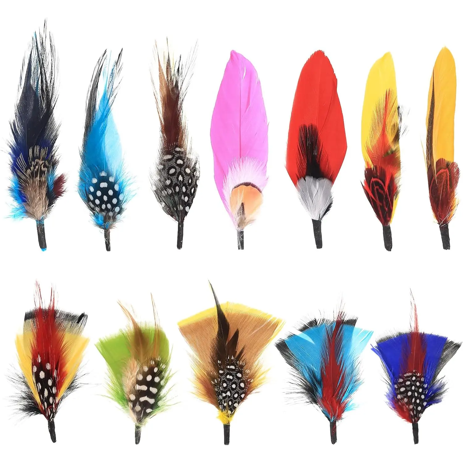 Hat Feathers, 12 Pcs Natural Feathers, Mixed Assorted Cowboy Hats Feathers, Crafts Feathers for Men Hats, Western Cowboy Hats, Fedoras, DIY Centerpieces Crafts Dream Catcher Decorations No Brand, Casual, Diy Projects