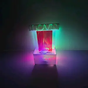 LED Fountain | With real stained glass | Desktop decor