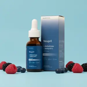 Neupril Pure | Kids Methylfolate & Methyl B12 Liquid Drops | Active Folate for MTHFR Gene Support | Focus, Mood, Energy & Development | No Synthetic Folic Acid | Dietary Supplement