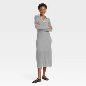 Women's Long Sleeve Maxi Sweater Dress - A New Day