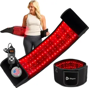 Lifepro Red Light Therapy Belt – Allevared Infrared Red Light Therapy for Body, Back Pain and Shoulder - 660nm & 850nm Near Infrared Heating Pad – Adjustable & Portable for Wellness & Relaxation