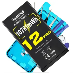 SannXell 10781mWh High Capacity Battery for iPhone 12 Pro Replacement - Upgraded 0 Cycle A+ Grade Li-Polymer, Longer Life Fast Charging, Compatible with A2172 A2402 A2403 A2404 - Full Repair Kit Included