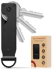 Compact Metallic Key Holder, Minimalist Innovative Keyorganizer, Smart Keychain, Durable & Stylish Design, Perfect Gift Idea