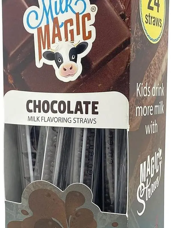 Milk Magic Chocolate Milk Flavoring Straws - Box of 24 Milk Straws
