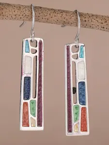 Vintage Enamel Decor Dangle Earrings, Fashion Jewelry for Party, Daily Clothing Decor, Trendy All-match & Exquisite Jewelry for Birthday Gift