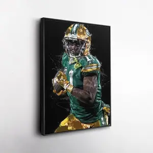 Jayden Reed Poster - Green Bay Packers Football Wall Art, Man Cave Decor, Watercolor Style Print [UNFRAMED - PRINT ONLY]
