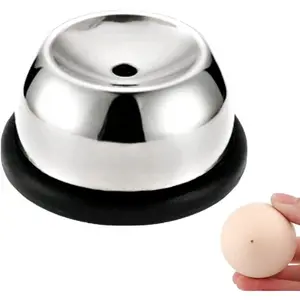 Egg Piercer for Raw Eggs Stainless Steel Egg Poker for Boiling Eggs Great Eggshell Peeler Tool for Hard Boiled Eggs Egg Hole Puncher Pricker with Retractable Pin Black