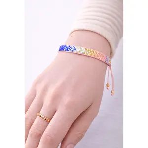 Bohemia Rice bead bracelet Triangle Arrow  Rainbow.