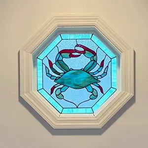 Stained Glass Window - W-408 Maryland Crab Octagon