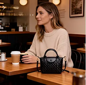 2026 Woven Shoulder Bag for Women, Structured Dumpling Bag, Trendy Woven Handbag with Top Handle, Versatile Crossbody Purse for Daily & Travel, Lightweight Mini Square Bag