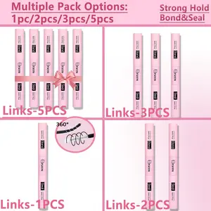 Lash Cluster Glue,Lash Bond and Seal Waterproof, Bond & Seal Eyelash Glue for Clusters, Eyelash Adhesive Black Long-Lasting 72H, Latex-Free  1pcs/2pcs/3pcs//5pcs ,Wholesale