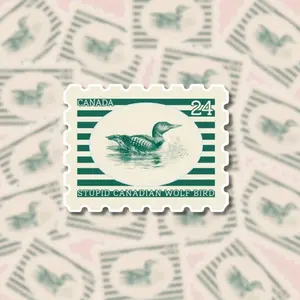 Stupid Canadian Wolf Bird Sticker, Heated Rivalry Hockey Romance Vinyl Sticker, Matte or Glossy, Water Resistant Bookish Sticker, Funny Laptop Sticker, Funny Decals, Laptop Water Bottle Decal