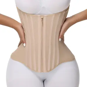SHAPSHE Women's Fajas Colombianas Tummy Control Waist Shapewear Corset for Sport Workout Gym Support with Zipper Closure