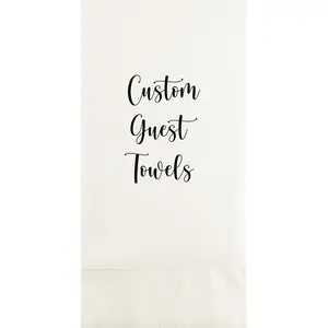Custom Printed Guest Towel Napkins for Wedding, Bridal Shower, House Warming, Birthday, and Corporate Parties