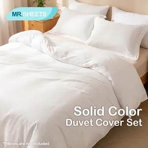 [Mother's Day Gift] NTBAY Ultra Soft Duvet Cover Set, Double Brushed Microfiber Bedding for Ultimate Comfort, Silky Smooth Quilt Cover with Zipper & Corner Ties