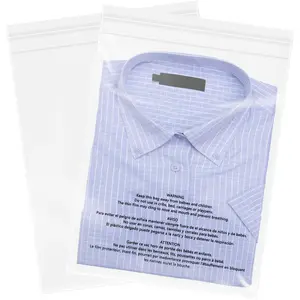 8" x 10" (1000 Count) Self Seal Clear Poly Bags with Suffocation  for Packaging, Shipping, Clothing, Shirts & FBA - Resealable Adhesive