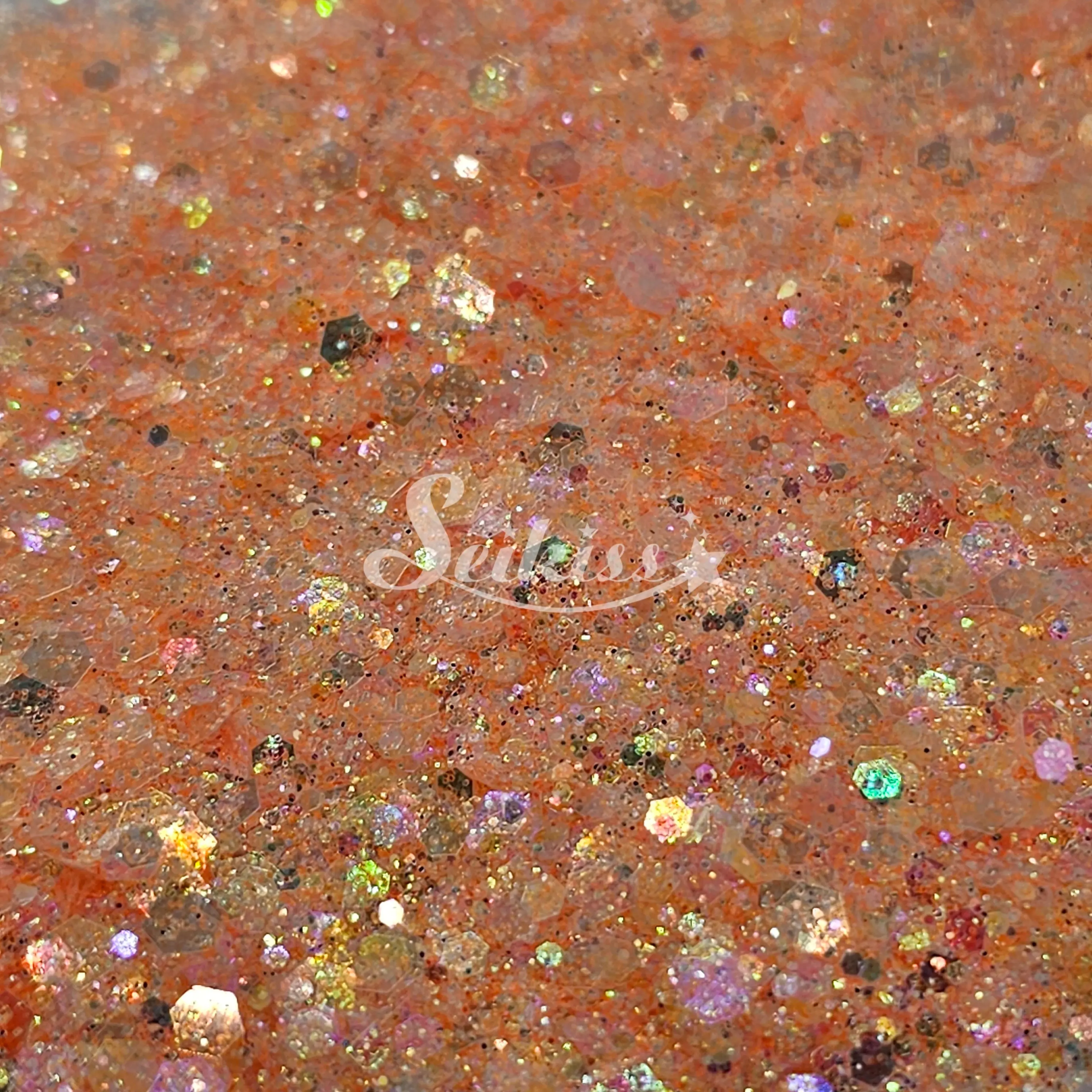 Clementine Iridescent Chunky Glitter - Orange Glitter