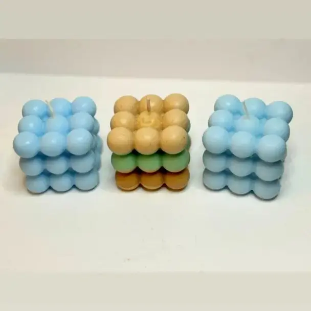3 Bubbles Candle – Cube Coconut soy tart . Decorative Candles, Aesthetics 3 pieces