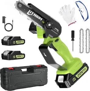 6 inch Mini  Cordless with 2 , 20V Electric Portable Handheld Small    for Tree Trimming,  , Courtyard, Garden, Father's Day  for Men Dad, Green