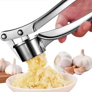 Household Multi-function Garlic Squeezer Sturdy Aluminum Alloy Labor Saving Simple Design Garlic Nut Bottle Dual Use Tool