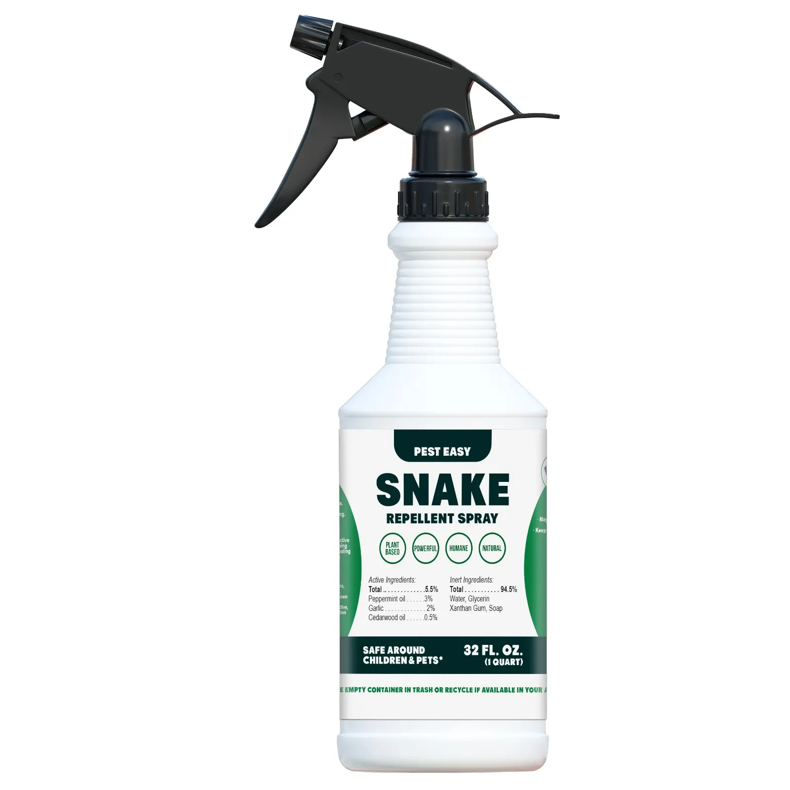 32oz Peppermint Oil Spray for Snakes – Snake Repellent Spray for  Indoor & Outdoor Garage Use, Natural Pet Safe Snake Deterrent – Extra Strength