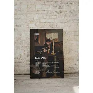 [ MUSIC POSTER UNFRAMED - SALE UP TO 45% ] Drake Take Care Album Cover Poster, Classic Rap Music Wall Art, Minimalist Hip Hop Decor, Aesthetic Room Poster