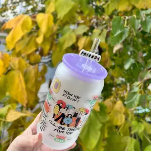 16 oz glass cup friends