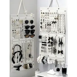 1 Piece Felt Hanging Jewelry Storage Box, Earring Storage Hanging Bag, Hair Accessories Hair Clip Storage Bag, Wall-Mounted Jewelry Display Rack, Necklace Ring Earring Storage Bag