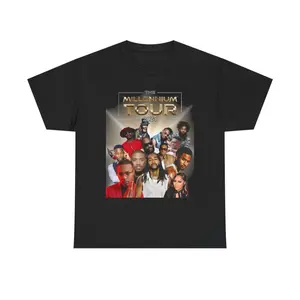 Millennium Tour Unisex Cotton Tee, Retro Concert Shirt, Music Festival Apparel, 2025 Event T-Shirt, Hip Hop Merchandise, Vintage