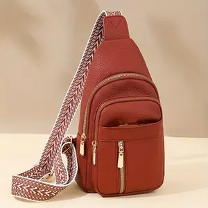 Women'S Vintage Bohemian Crossbody Bag with Adjustable Strap & Zipper Closure , Golden-Tone HardwareVintage Bohemian Women's Crossbody Bag |   Adjustable Strap, Zipper Closure