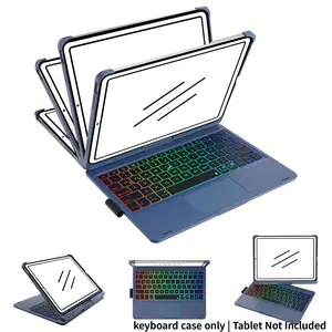 Keyboard Case for iPad 10th Generation&iPad 11th(A16,2025),iPad Air 11（M3,M2/iPad Pro 11 inch Keyboard，360°Swivel,7 Use Modes,Rainbow Backlight