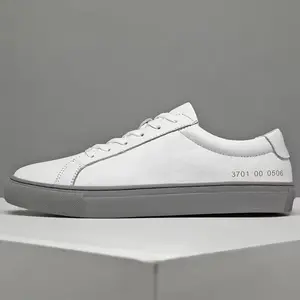 Italian Genuine Leather Men's Shoes 2024 Designer White Shoes Comfy Walking Shoes Lace-up Business Outdoor Zapatos Para Hombre