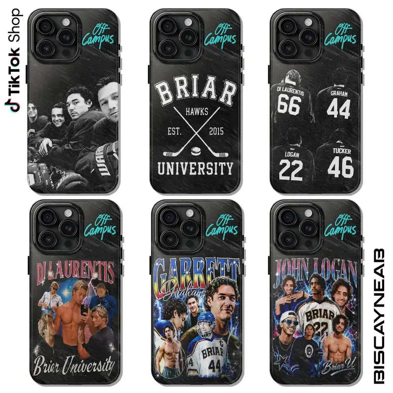 Malone's Bar Off Campus Phone Case, Romance Graham Logan Tucker DI Laurentis Phone Cover, Briar University Hockey 17 Air Pro Max