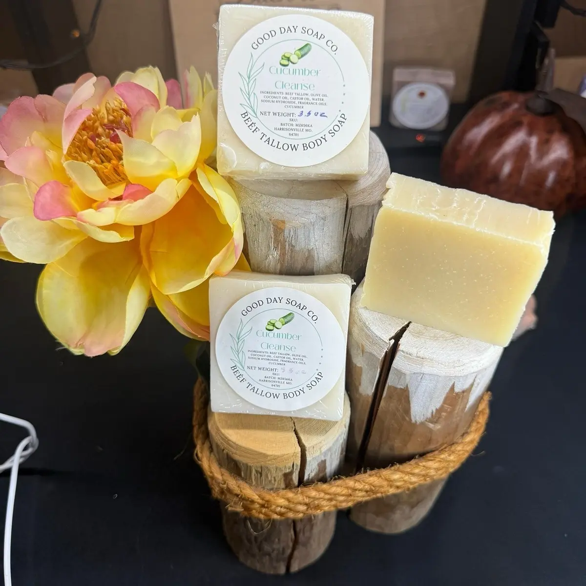Cucumber Cleanse Tallow Bar Soap by Good Day Soap Co.