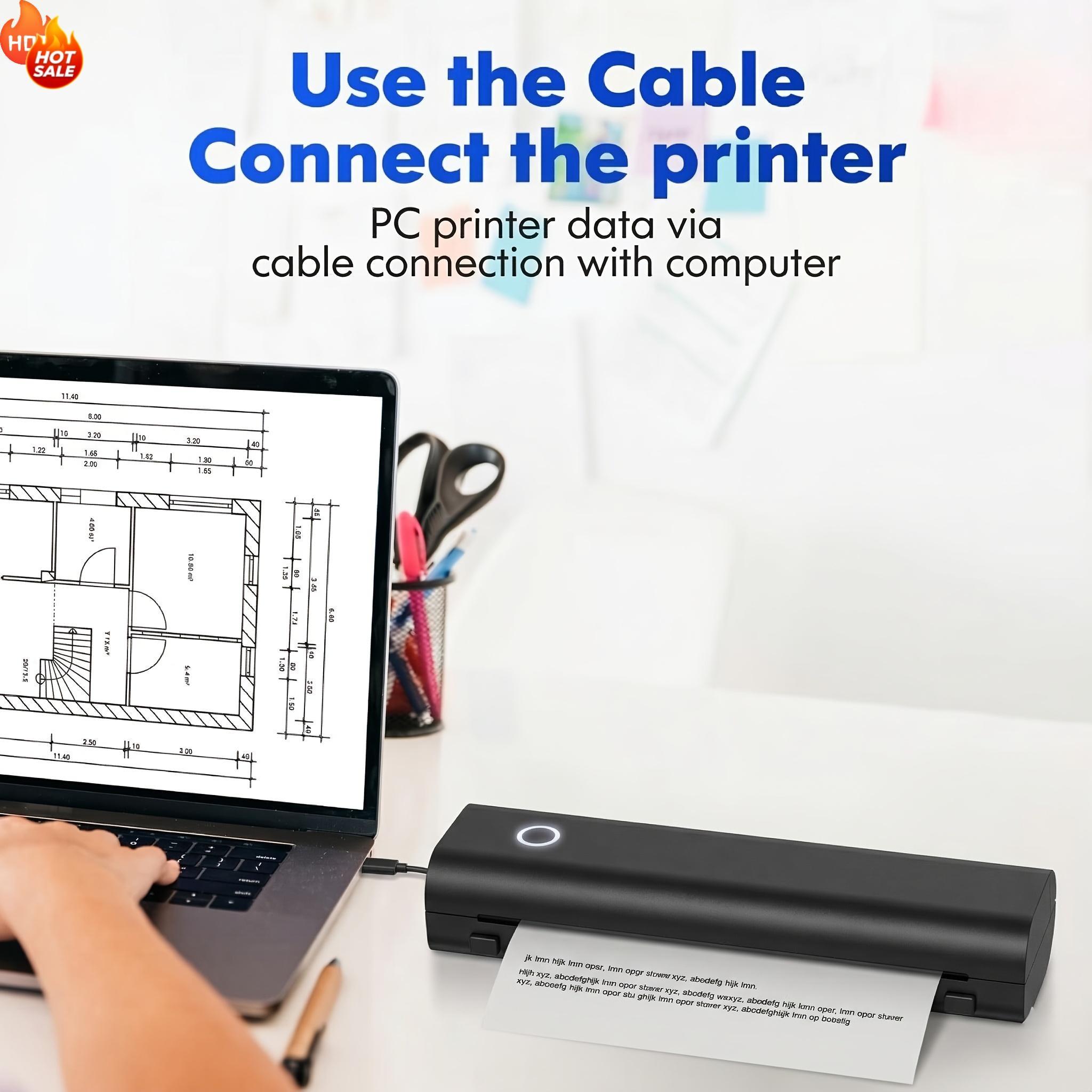 N80 Portable Inkless Thermal Printer Wireless Mobile Printer for Home Office School Travel with Compatible Thermal Paper