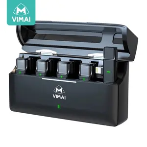 VIMAl Lapel Microphone - Professional Wireless Lavalier USB (Lightning Connector) Mic for Camera and Phone with 4 Channel Recording - Audio