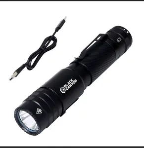Rechargeable LED Flashlight, 5 Modes High Lumen Ultra-Bright Rechargeable LED Handheld Flashlight, Long Lasting, IPX4 Waterproof Shockproof for Camping,Hiking,&Family Emergency