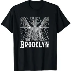Brooklyn Bridge Hand Line Drawing New York City T-Shirt