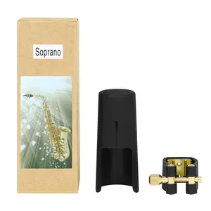 SLADE Saxophone Mouthpiece Ligature and Cap Woodwind Instrument Parts for Alto Soprano Tenor Sax Clarinet Leather Clip Fastener