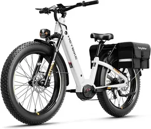 Heybike Alpha All-Terrain Electric Bike | 1500W Peak Mid-Drive Motor | Top Speed 28 MPH | Range Up to 70 Miles | 26” x 4.0 Fat Tires | 8-Speed Gear | Hydraulic Brakes & Front Suspension