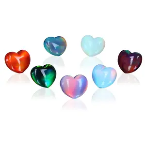Synthetic Lab Opal Beads Heart Shaped