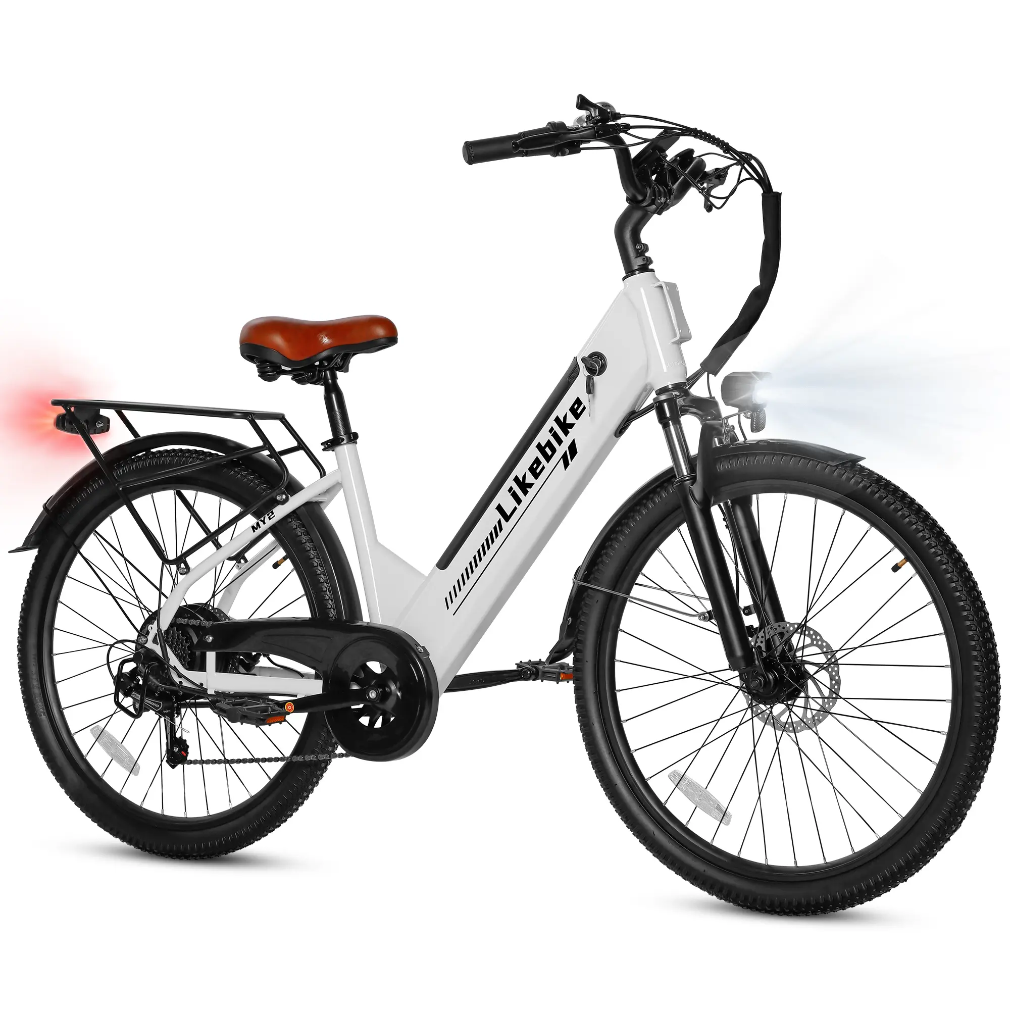 DXH 1500W Peak Motor Electric Bike for Adults 85Miles 28MPH 26” Mountain Bike 15AH Removable Battery 7-Speed Commute Beach Snow Ebike