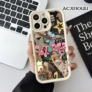 Softcase for iPhone 17 16 E Pro Max 15 Plus 14 13 12 11 XS XR Soul Eater Anime Collage Shockproof Silicone Lightweight Anti-Scratch Cover