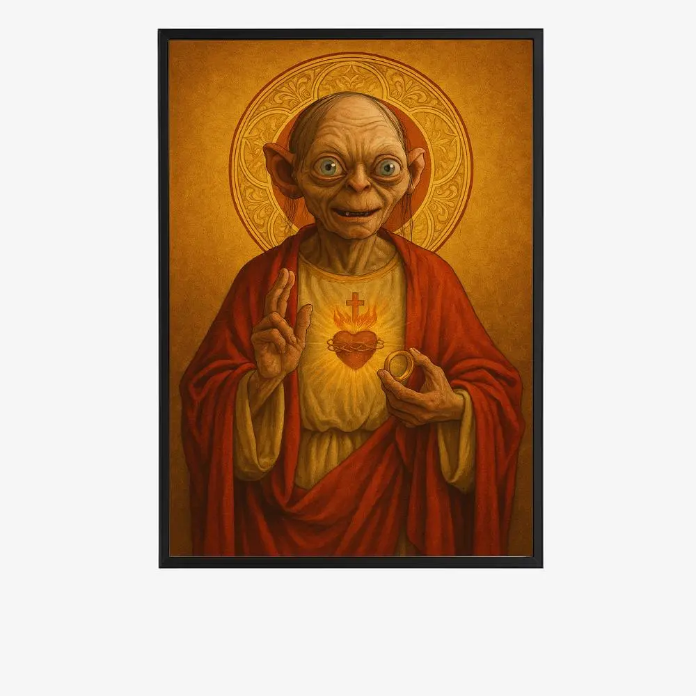 Funny Jesus Precious Meme Poster, Paper Print Artwork, Trendy Home Room Decoration