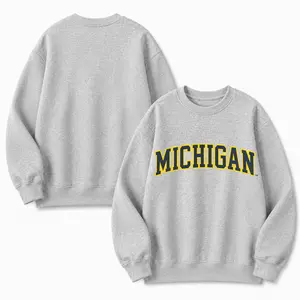 Vintage Varsity Graphic Tee – Retro College Style Oversized Streetwear T-Shirt Michigan
