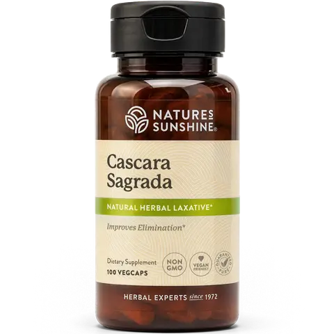 Nature's Sunshine Cascara Sagrada Capsules - Promotes Intestinal Support for a Healthy Colon - 100 Capsules (50 Servings)
