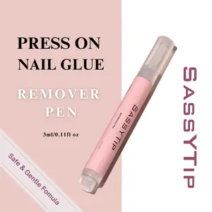 SASSYTIP New Nail Glue Remover Pen, Nail Glue Remover For Press On Nails, Click&Remove Pen Design, For Fake Nails Debonder Adhessive Remover Acetone-free, 3ml/0.11fl oz